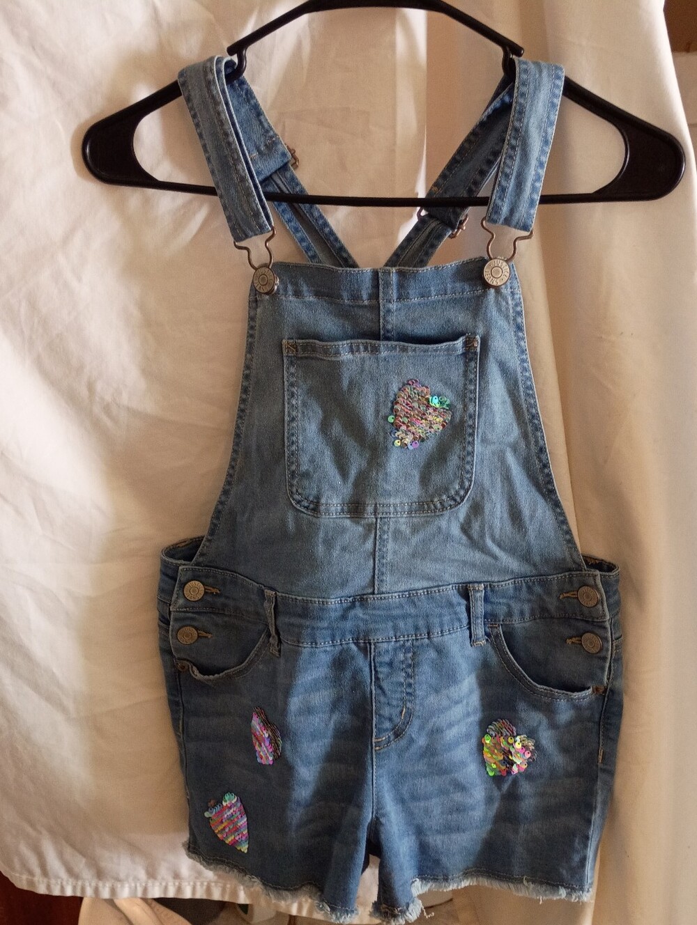 Justice Sequin Shortalls Girls Size 14